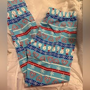 Snowman holiday leggings
